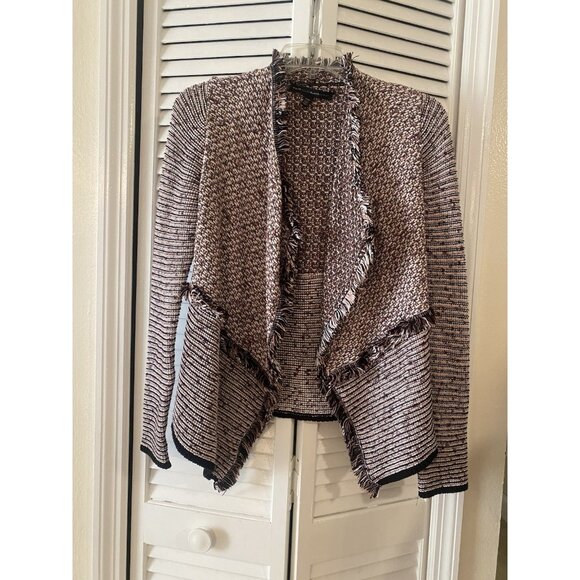 White House Black Market Multicolor Cardigan Sweater SZ XSP Waterfall Office - Picture 1 of 7